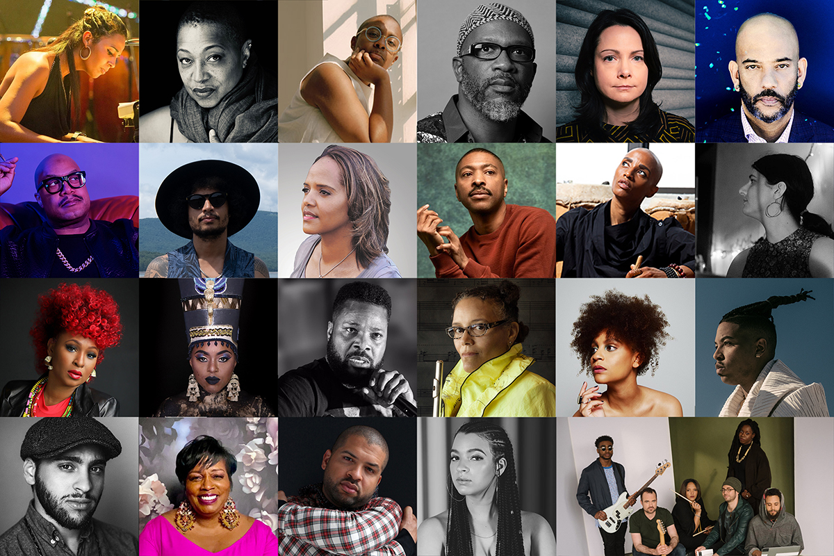 A collage of artists featured on the Artist Panel.