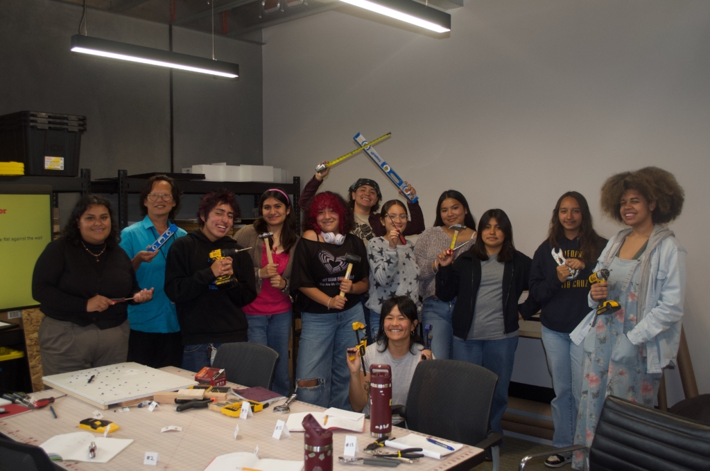 Art for All students attending IAS installation workshop