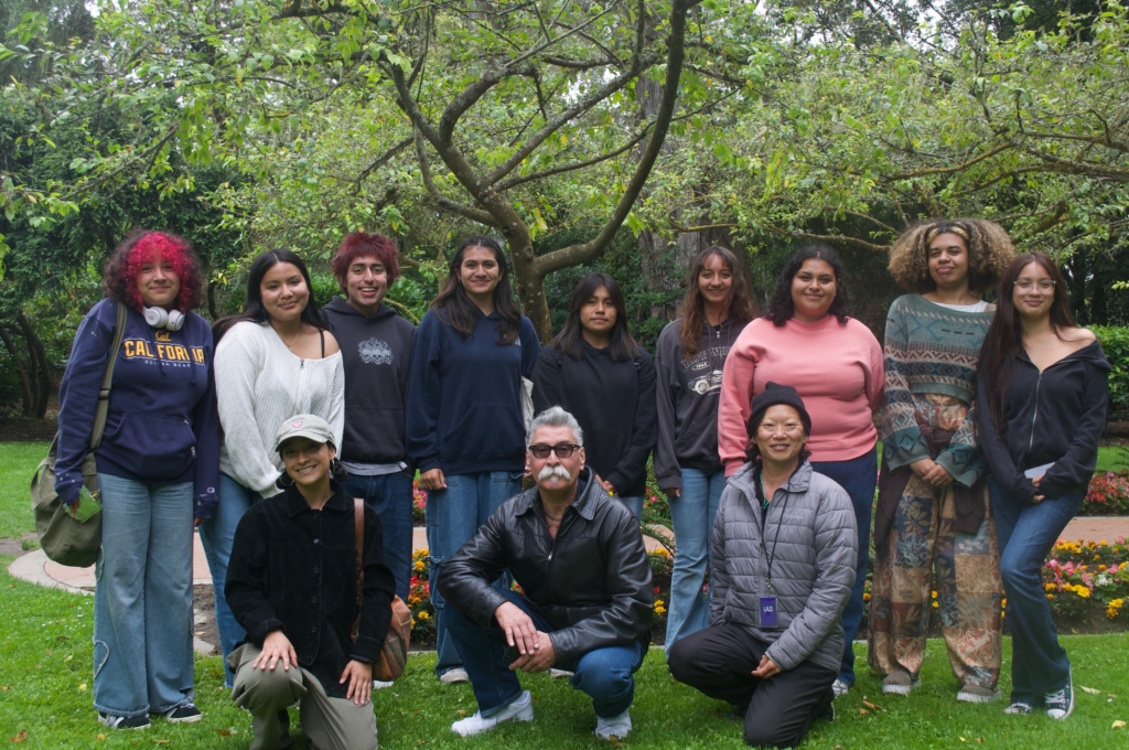 Art for All student participants, staff, and PA's group photo at the Shakespeare Garden during their field trip to Cal Academy