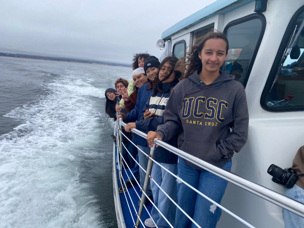 Art for All students on boat during Moss landing field trip