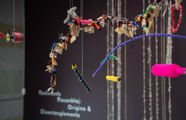 Installation detail of The Tail by Gina Athena Ulysse